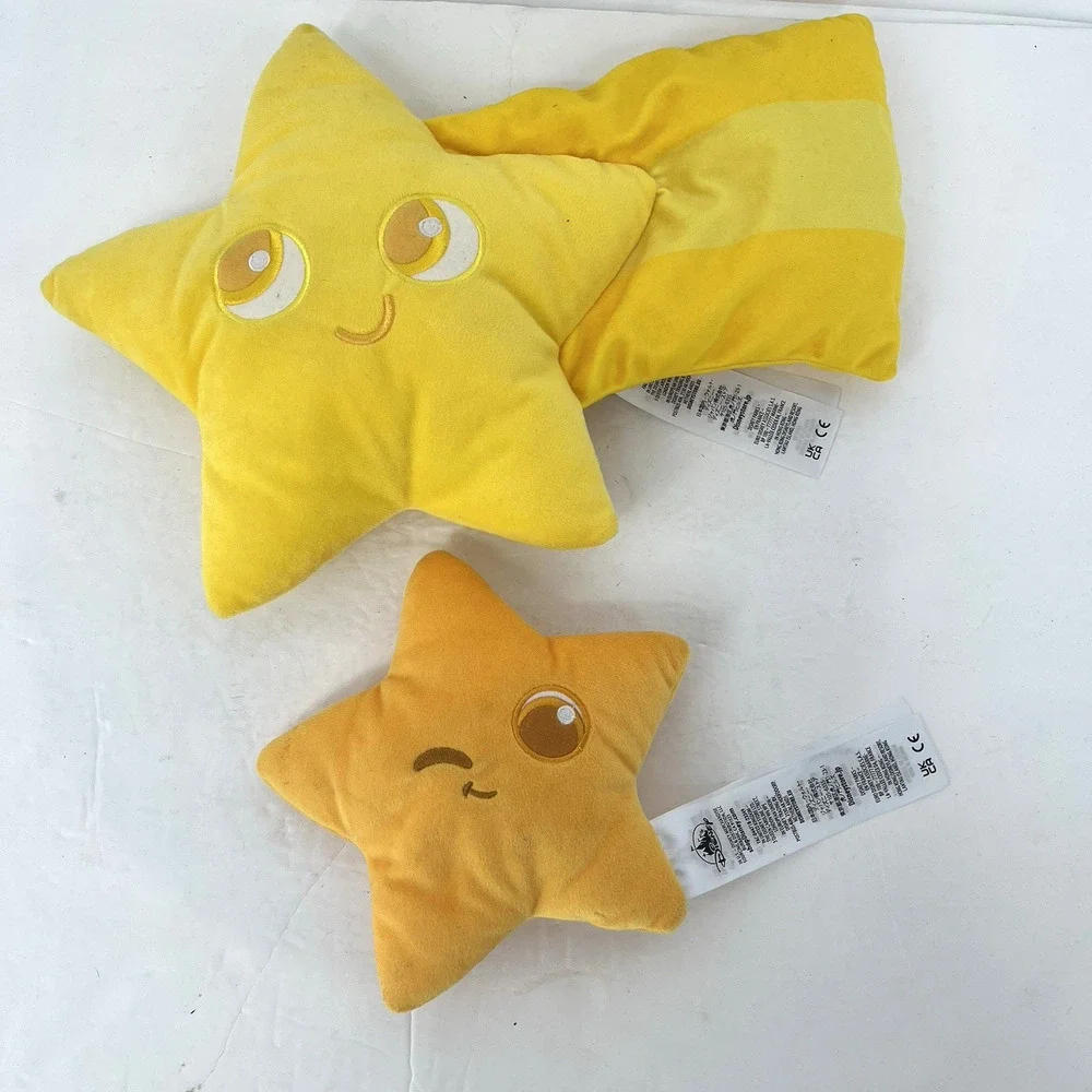 Disney Parks Pixar Pier La Luna Shooting Star Plush Lot of 2 Star Pillows